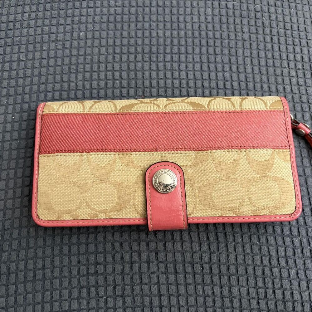 Coach Women's Red and Pink Wallet-purses